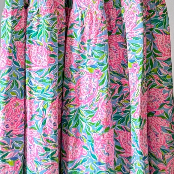 Lilly Pulitzer Malone Maxi Dress Frenchie Blue -Turtley In Love SIZE:XL - Picture 7 of 15